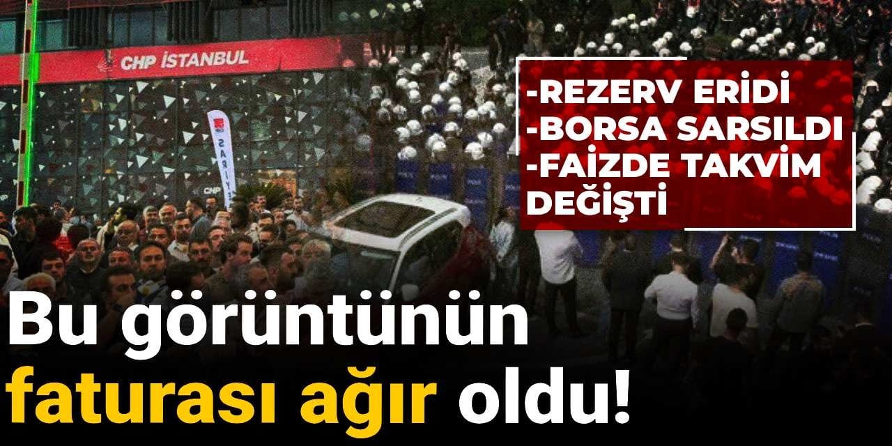 CHP operasyonun bir haftalık faturası çok ağır oldu: Rezervler eridi borsa çakıldı faiz beklentisi değişti